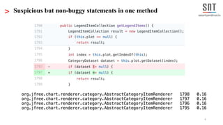 4
> Suspicious but non-buggy statements in one method
 