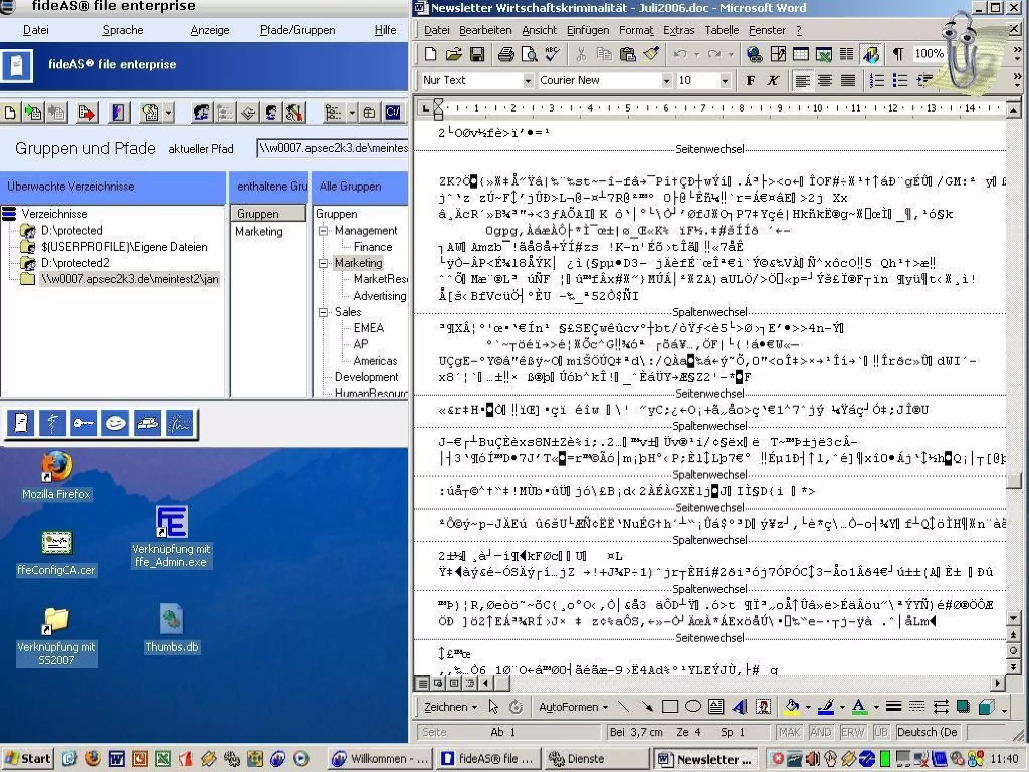 Sicherheit für Dateien und Ordner 