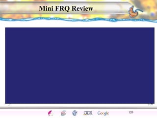 CNS Ignoring Light The Eye Seeing 
Taste/Smell 
Sound The Ear 
Touch/Pain Movement Perception Gestalt Depth cues 
Illusions 
Mini FRQ Review 
Jimmy is a contestant on a game show where people 
must run an oddly-shaped maze with obstacles in a 
dimly-lit building as fast as they can. Explain how 
the following terms would affect Jimmy’s 
performance in running the maze. 
• Kinesthesis 
• Retina 
• Hippocampus 
120 
 