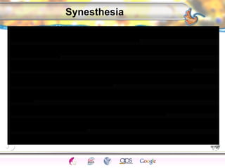 CNS Ignoring Light The Eye Seeing 
Taste/Smell 
Sound The Ear 
Touch/Pain Movement Perception Gestalt Depth cues 
Illusions 
Synesthesia 
 