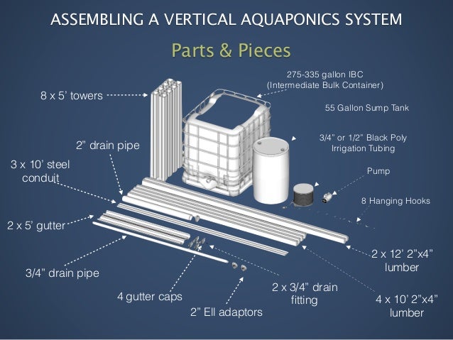 assembling a vertical aquaponics system