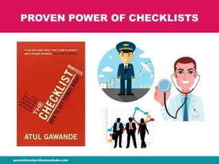 PROVEN POWER OF CHECKLISTS
 