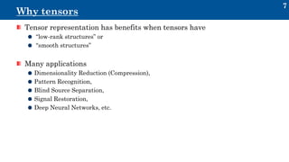 Tensor representations in signal processing and machine learning ...