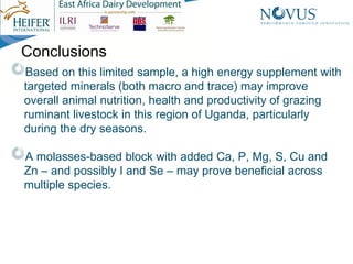 Nutrient composition of pastures in Kayunga District, Uganda: Implications for seasonal supplementation in grazing ruminants