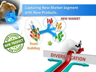 Capturing New Market Segment
with New Products.
 