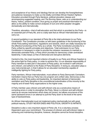 APSP_Our Standards of Party Life | PDF