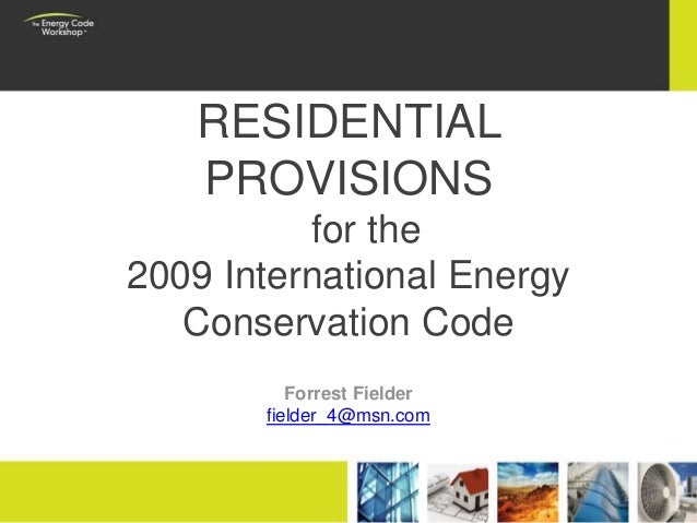 2009 Iecc Residential Provisions