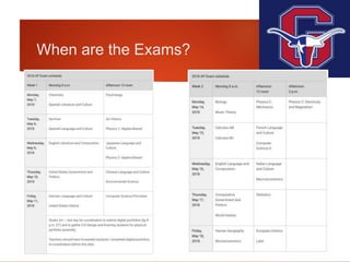 When are the Exams?
 