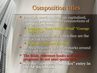 Ap style | POT