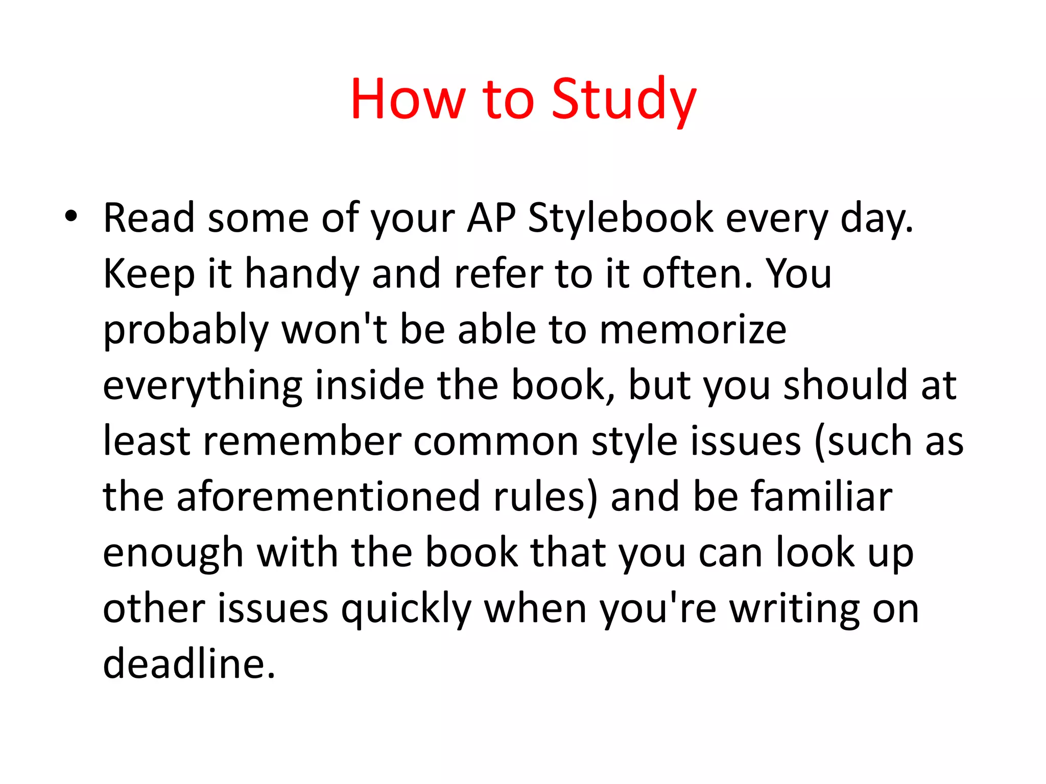 Associated Press Style | PPTX