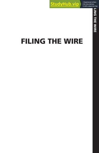 FILING THE WIRE
FILING
THE
WIRE
 