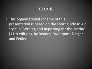 AP Style Presentation 2019 | PPTX