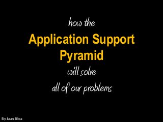 how the
Application Support
Pyramid
will solve
all of our problems
By  Juan  Blea  
 