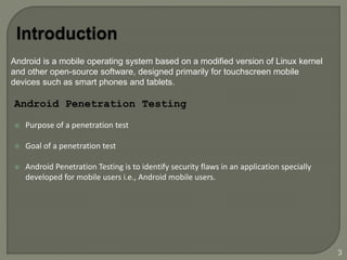Mobile Application Penetration Testing - Android | PPTX