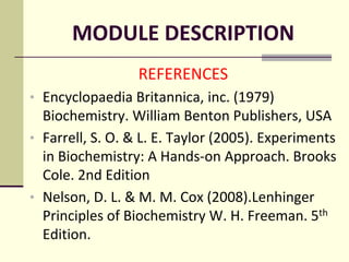 General Biochemistry Notes for Diploma Students | PDF