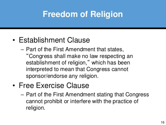 respecting an establishment of religion respecting an establishment of religion