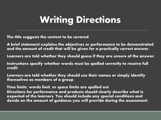 Developing Assessment Instruments Chapter 7 | PPTX