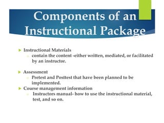 Developing Instructional Materials