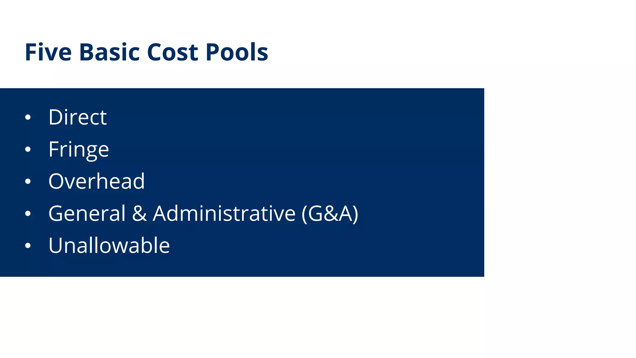 Understanding DCAA Indirect Rate Compliance PPT Understanding DCAA Indirect Rate Compliance PPT