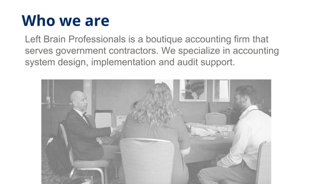 Understanding DCAA Indirect Rate Compliance PPT Understanding DCAA Indirect Rate Compliance PPT