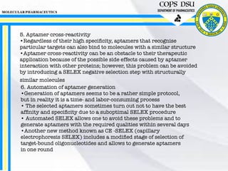 Aptamers and antisense oligonucleotides | PDF