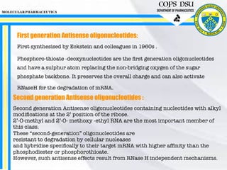 Aptamers and antisense oligonucleotides | PDF