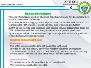 Aptamers and antisense oligonucleotides | PDF