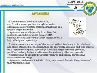 Aptamers and antisense oligonucleotides | PDF