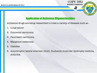 Aptamers and antisense oligonucleotides | PDF