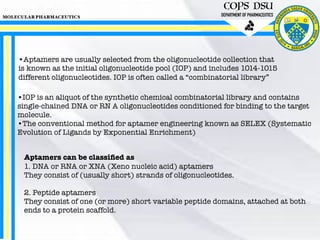 Aptamers and antisense oligonucleotides | PDF