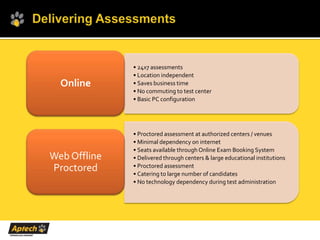 Aptech assessment & testing solutions | PPTX