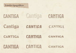 Estudos tipográficos 
 