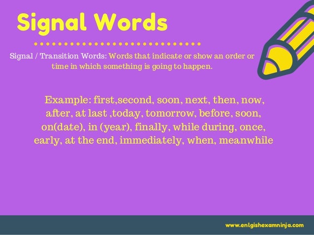 signal words for sequential order signal words for sequential order