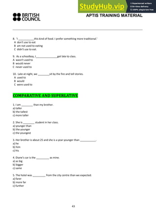 APTIS TRAINING MATERIAL | PDF