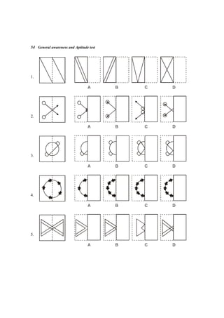 54 General awareness and Aptitude test
1.
A B C D
2.
A B C D
3.
A B C D
4.
A B C D
5.
A B C D
 