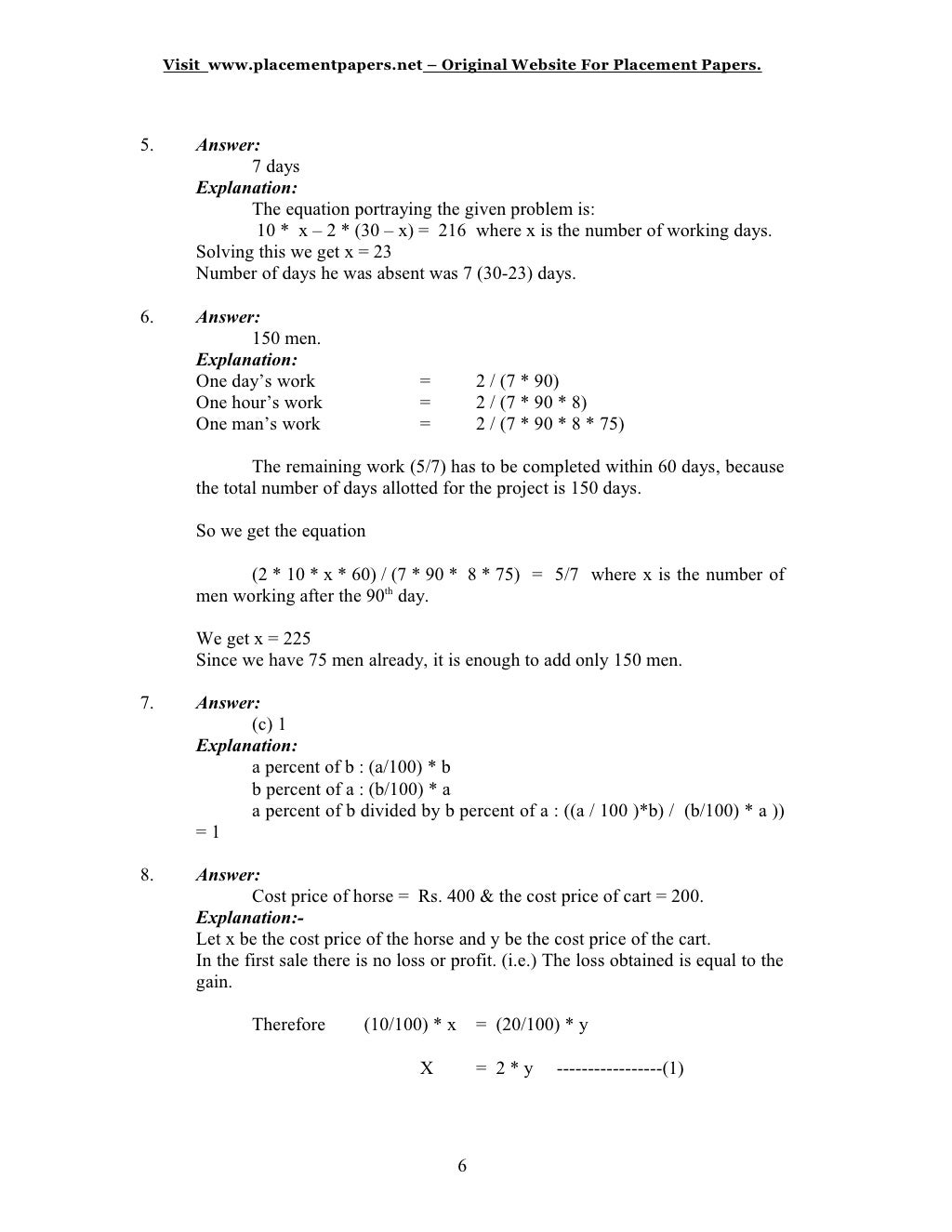 Engro Aptitude Test Sample