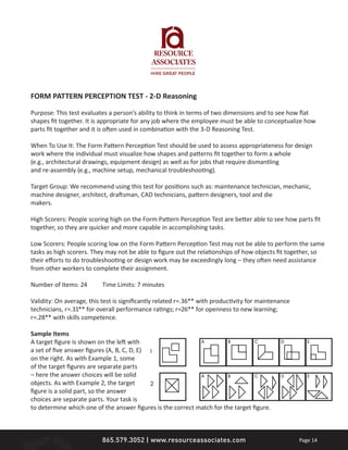 Perspective Tests Examples Aptitude tests | PDF