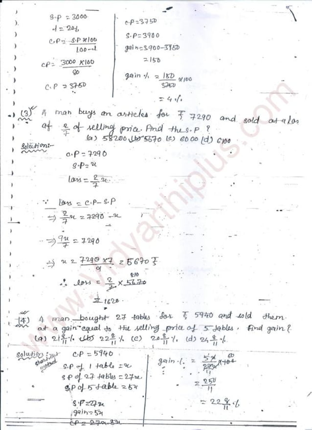 Aptitude 1 Handwritten Classes Notes Study Materials For Ies Psus