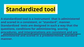 Standardized Instruments Aptitude and intelligence test .pptx for nursing education | PPTX