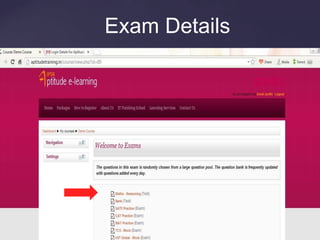 Exam Details
 