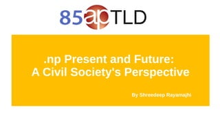 .np Present and Future:
A Civil Society's Perspective
By Shreedeep Rayamajhi
 