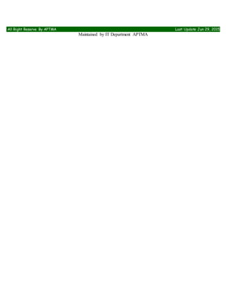 All Right Reserve By APTMA Last Update Jun 29, 2015
Maintained by IT Department APTMA
 