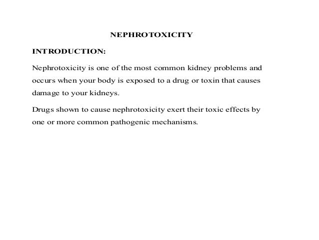 kidney paracetamol of nephrotoxicity Molecular mechanism drug induced