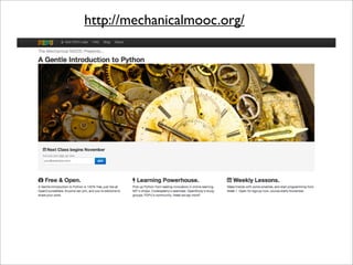 http://mechanicalmooc.org/
 