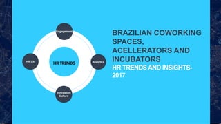 BRAZILIAN COWORKING
SPACES,
ACELLERATORS AND
INCUBATORS
HR TRENDSAND INSIGHTS-
2017
 