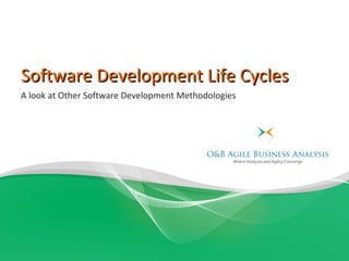Software Development Life Cycles
A look at Other Software Development Methodologies
 