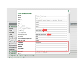 Indexação de Periódicos Científicos