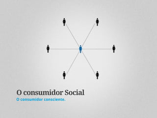 O consumidor Social
O consumidor consciente.
 