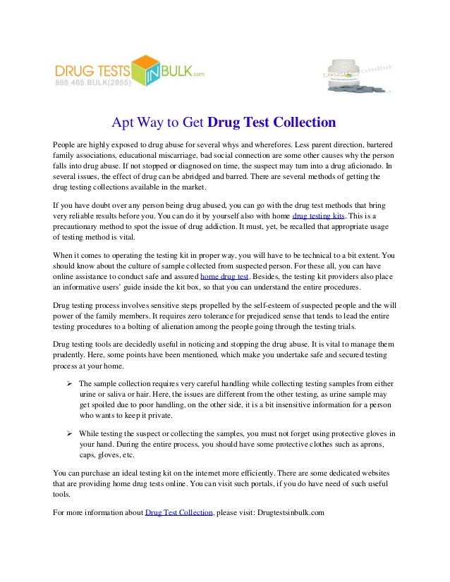 Apt way to get drug test collection