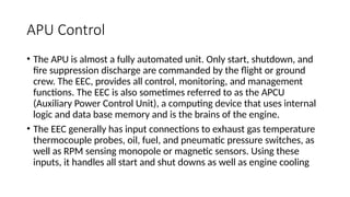 Apcu Control Panel Comprehensive Overview of Aircraft Auxiliary Power Units (APUs) | PPTX